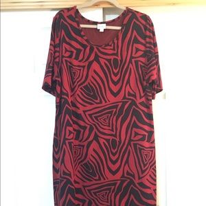 LuLaRoe Julia Dress 3XL (Jacquard)